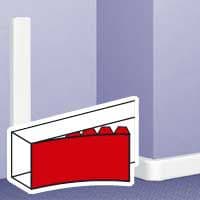 TAPA FLEXIBLE DENTADA BLANCO 40MM P/CANALETA DLPF 010520