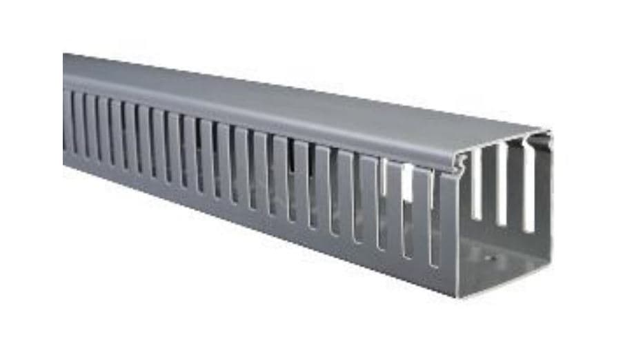 CANALETA RANURADA PVC GRIS 80X 80X 2000MM DXN10122