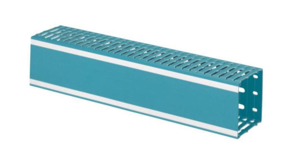 CANALETA RANURADA PVC AZUL 80X 80MM LINA 25 036217