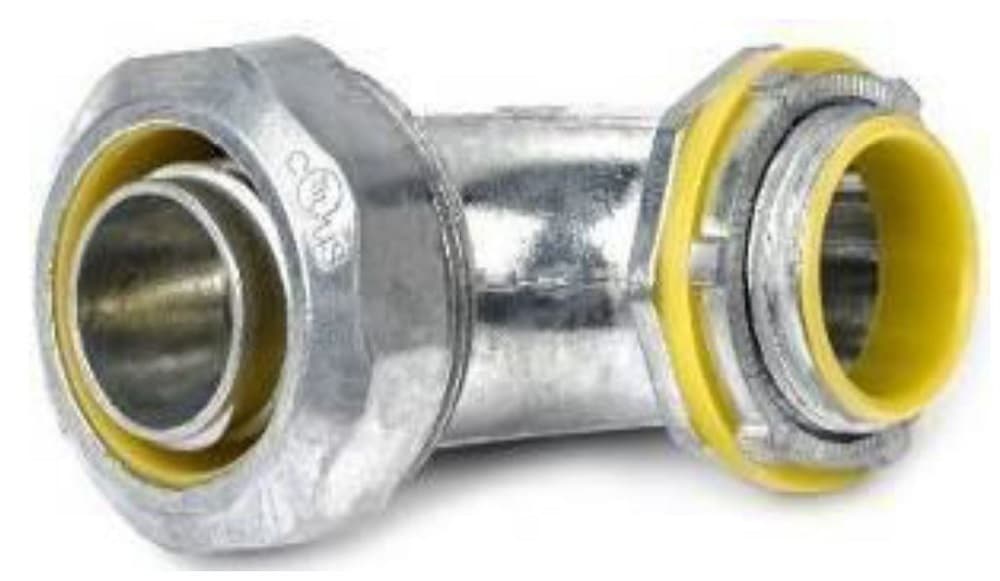 CONECTOR CONDUIT CURVO HERMETICO ZN P/TUB. MET. FLEX 1 1/2 LIQUID TIGHT - PST