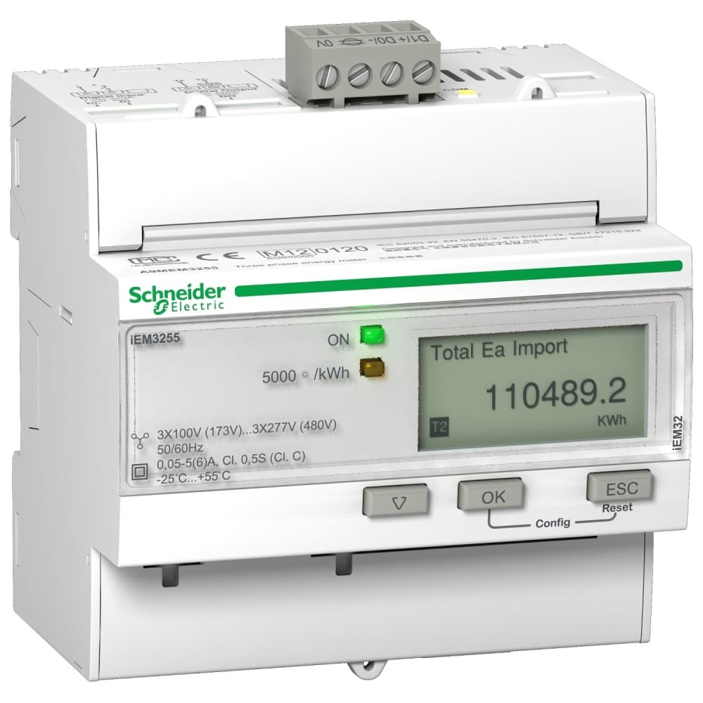 MEDIDOR ENERGIA ACTIVA - REACTIVA DIGITAL TRIF 5A ACTI 9 A9MEM3255