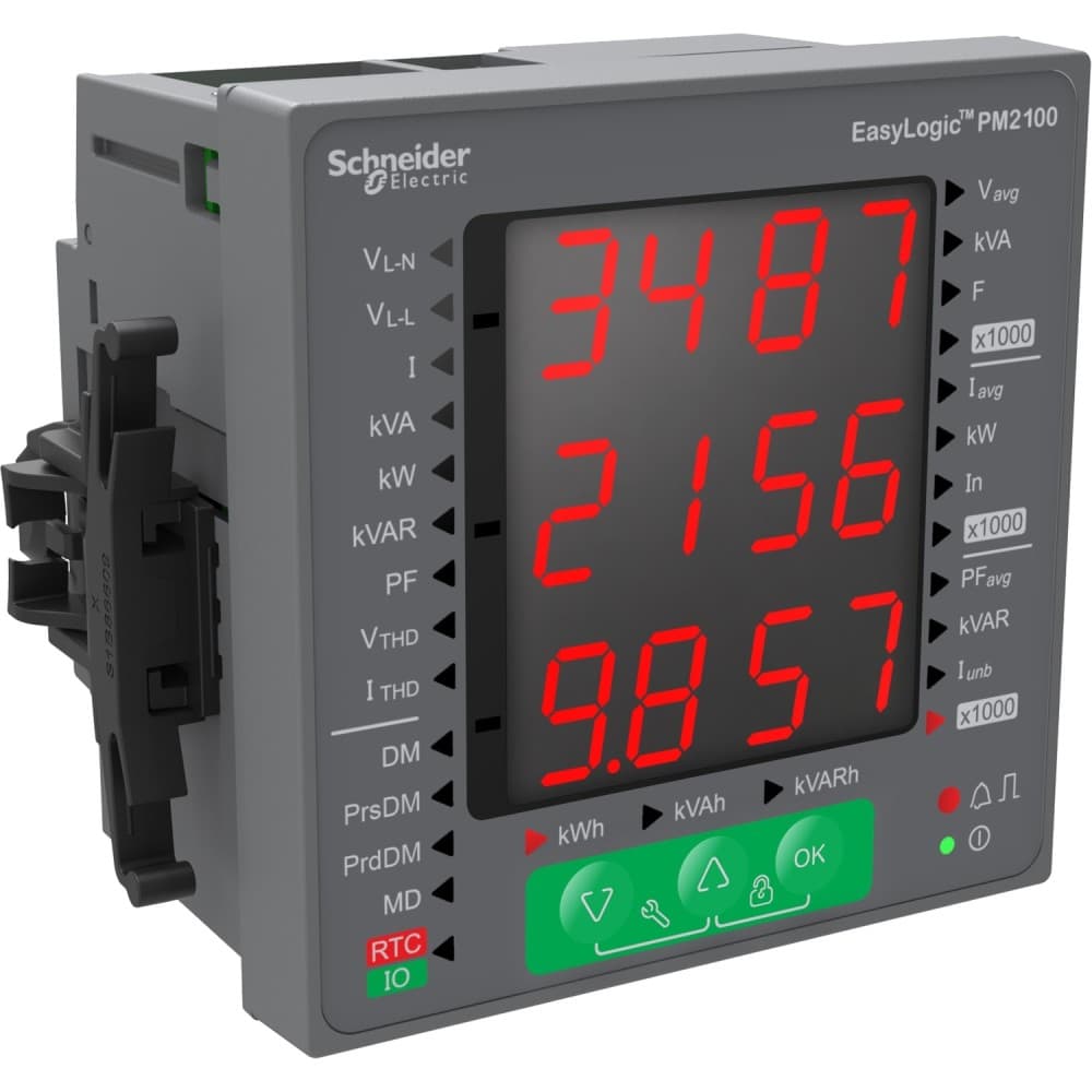 MEDIDOR ENERGIA DIGITAL TRIF RS485 MODBUS 5A LCD EASYLOGIC METSEPM2120