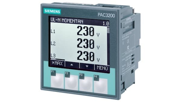 MEDIDOR ENERGIA MULTIFUNCION DIGITAL TRIF MODBUS TCP 10A LCD SENTRON PAC3200 7KM2112-0BA00-3AA0