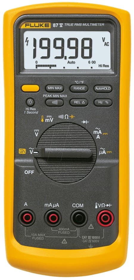 MULTIMETRO PORTATIL DIGITAL 1000V 10A CAT-IV 87V FLUKE-87V/IMSK