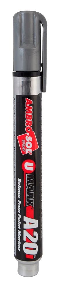 MARCADOR INDUSTRIAL METAL INDELEBLE A20R A20 PUNTA MEDIA 20 ML NEGRO SECADO RAPIDO