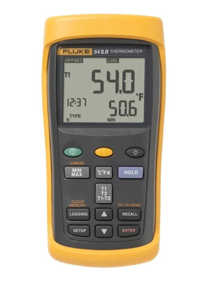 TERMOMETRO DIGITAL DE CONTACTO  DOBLE ENTRADA C/REGISTRO DE DATOS FLUKE-54-2 B 60HZ