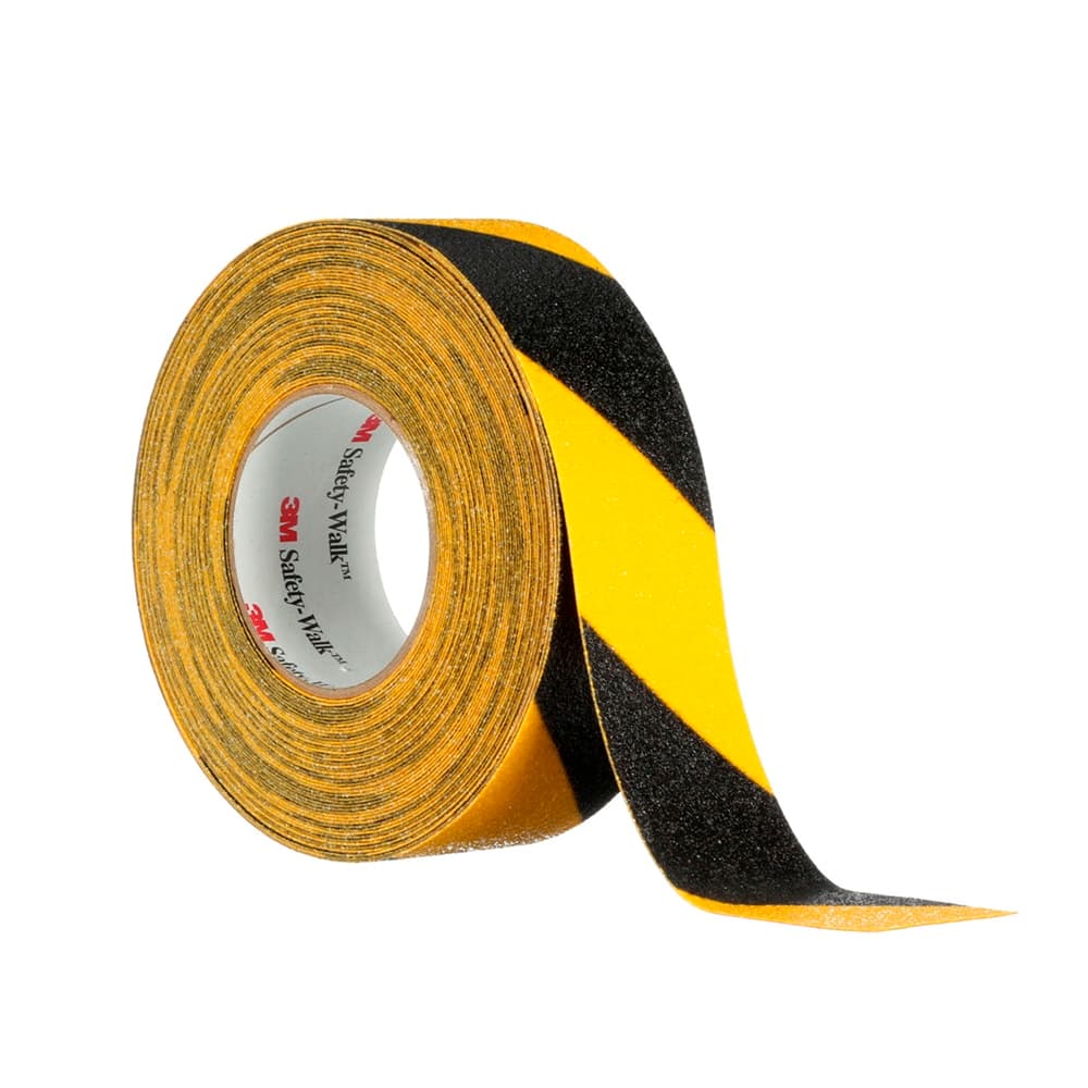 CINTA ANTIDESLIZANTE POLICARBONATO C/ADHESIVO NEGRO/AMARILLO 2" ANCHO X 18 MTS SW 613