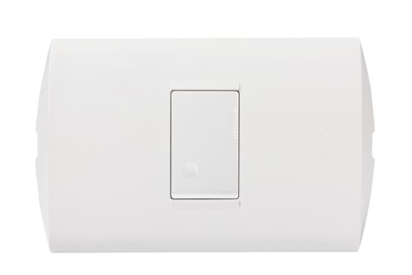 INTERRUPTOR SIMPLE 1P BLANCO 250V 10A PLACA BLANCA MODUS STYLE AE2100EB