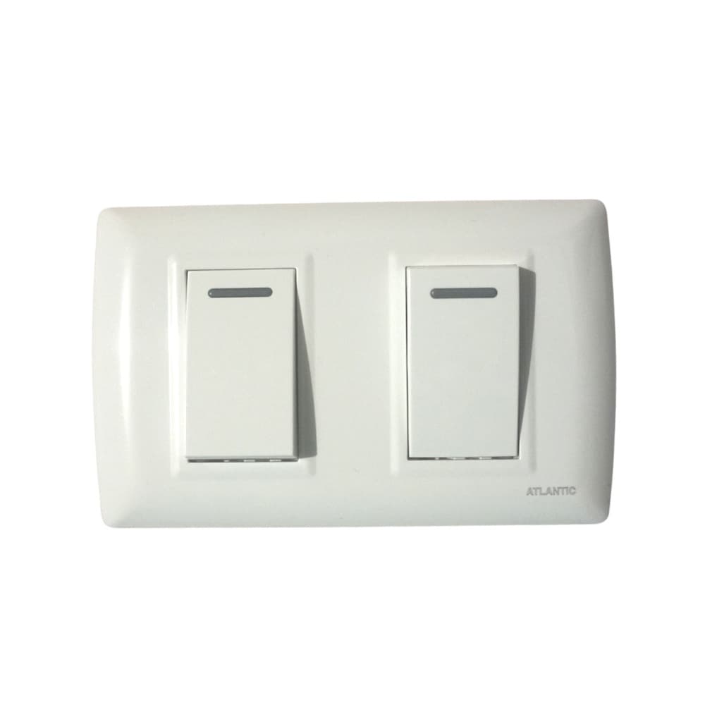 INTERRUPTOR DOBLE 3 VIAS BLANCO 250V 16A PLACA BLANCO LP1622S