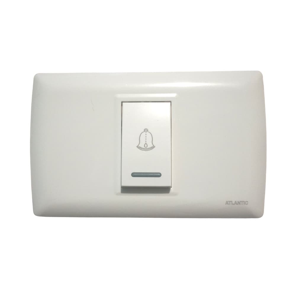 INTERRUPTOR PULSADOR SIMPLE BLANCO 250V 10A PLACA BLANCO LP1091S