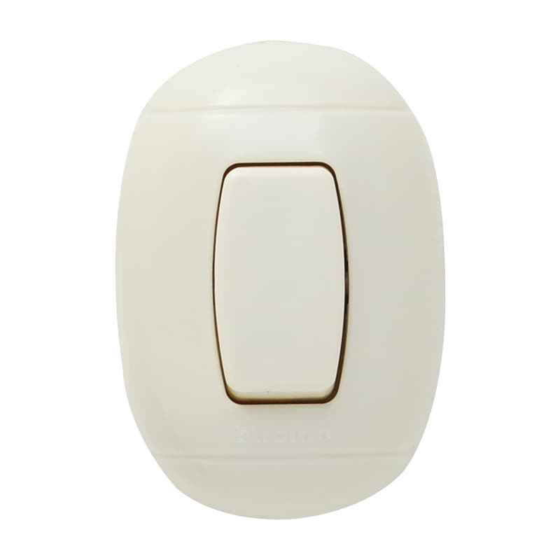 INTERRUPTOR ADOS SIMPLE 3 VIAS BLANCO 127V 10A OVAL P53