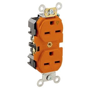 TOMACORRIENTE EMP DOBLE NARANJA 2P+T 15A 125V 5662IG