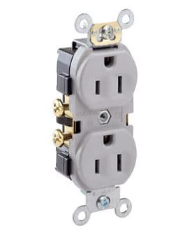 TOMACORRIENTE EMP DOBLE GRIS 2P+T 15A 125V CR15GY