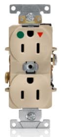 TOMACORRIENTE EMP UNIVERSAL DOBLE MARFIL 2P+T 15A 125V GRADO HOSPITAL 8200IGI
