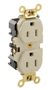 TOMACORRIENTE EMP DOBLE MARFIL 2P+T 15A 125V GRADO INDUSTRIAL 5262-I