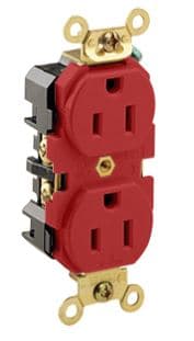 TOMACORRIENTE EMP DOBLE ROJO 2P+T 15A 125V GRADO INDUSTRIAL 5262-R