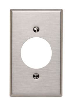PLACA ACERO INOX SIMPLE P/TOMACORRIENTE COLOR NATURAL 84020-40