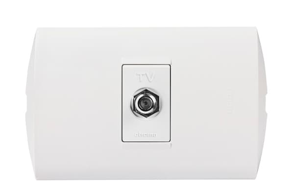 TOMA COAXIAL TV TIPO F 1 MOD BLANCO PLACA BLANCA MODUS STYLE AE2152EB