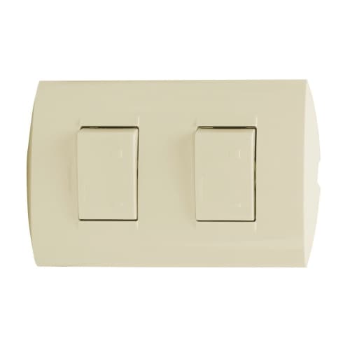 INTERRUPTOR DOBLE 3 VIAS MARFIL 250V 10A PLACA MARFIL MODUS STYLE AE2201EM