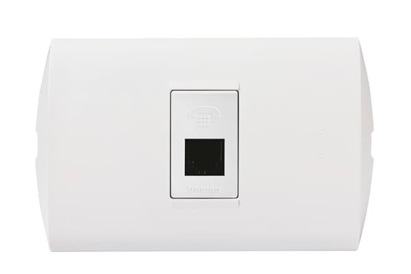TOMA TELEFONO RJ11 1 MOD BLANCO PLACA BLANCA MODUS STYLE AE2082EB