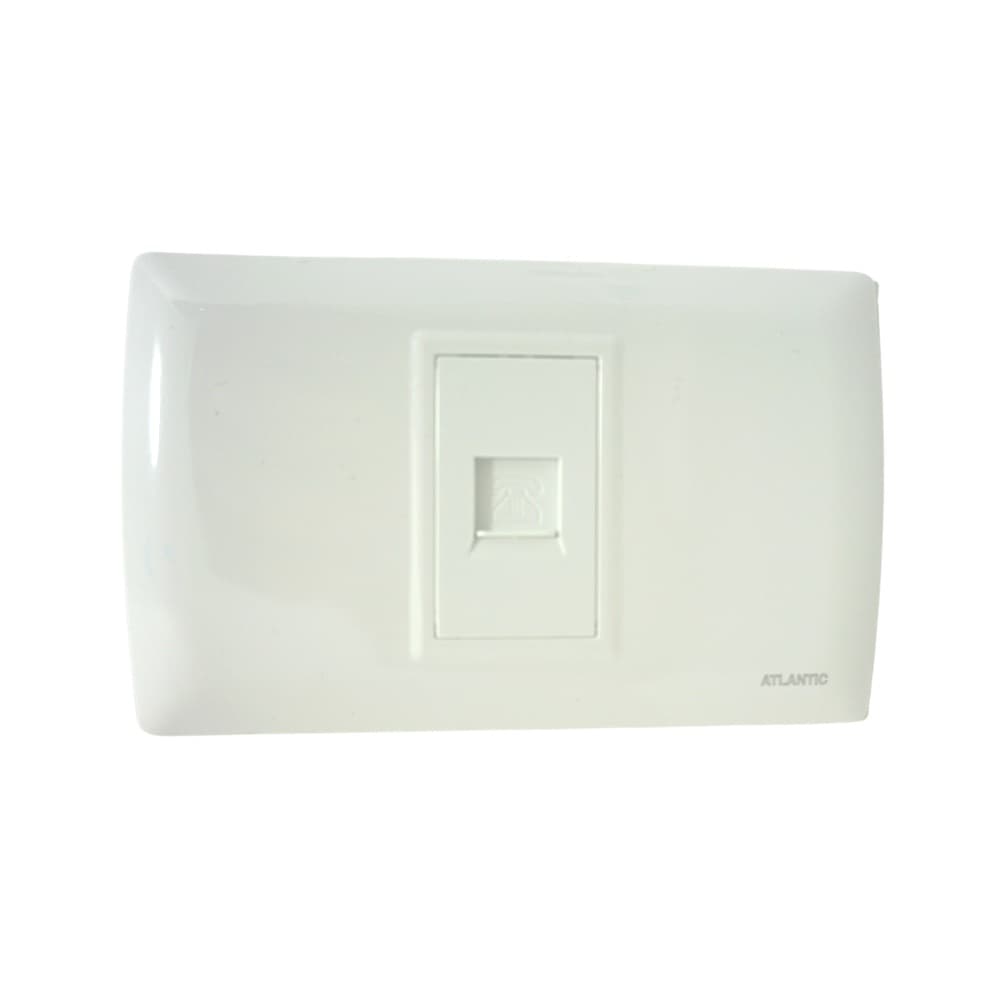 TOMA TELEFONO RJ11 1 MOD BLANCO PLACA BLANCA LP1074S