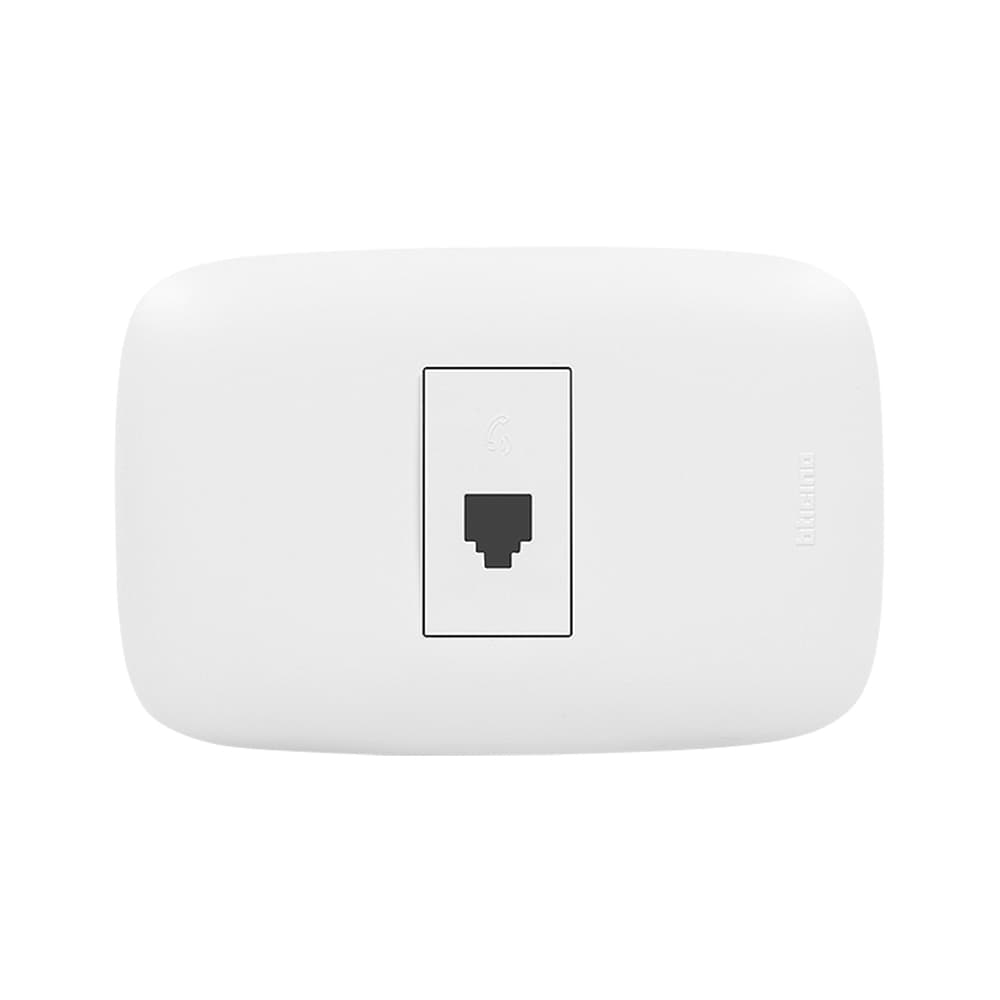 TOMA TELEFONO RJ11 1 MOD BLANCO PLACA BLANCA DOMINO SENCIA AP1182