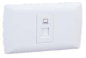 TOMA RJ45 CAT6 1 MOD BLANCO PLACA BLANCA LP1073S