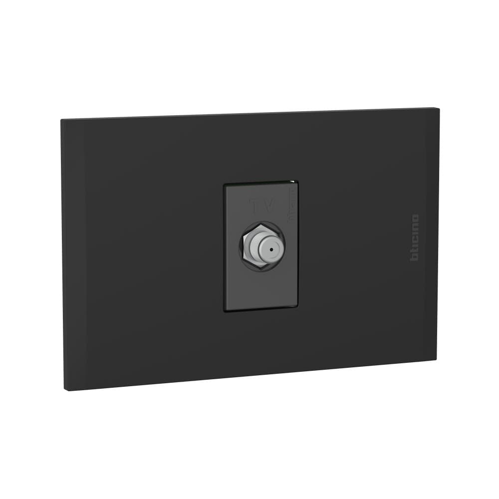 TOMA COAXIAL TV 1 MOD NEGRO PLACA NEGRO MODUS4 AH2152E1ANG