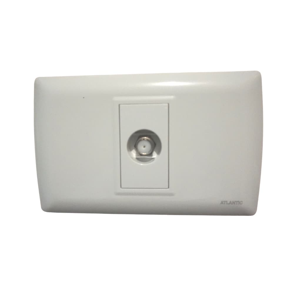 TOMA COAXIAL TV 1 MOD BLANCO PLACA BLANCA LP1071S