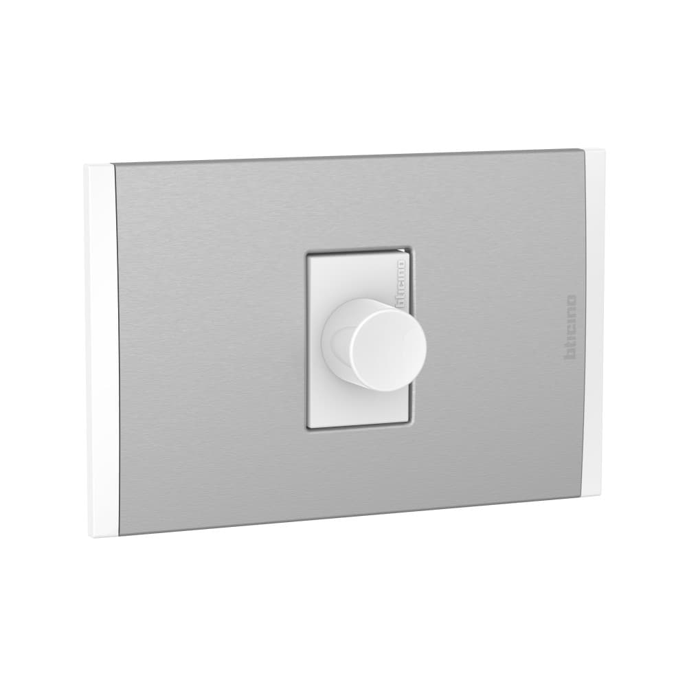 DIMMER UNIVERSAL 1 MOD BLANCO 230VAC C/PLACA ALUM TITANIO BLANCO AH2156EBMT