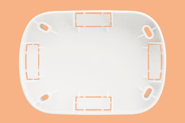 BASE 22X12MM 3 MOD OVAL P/CANALETA INTERLINK P01/3