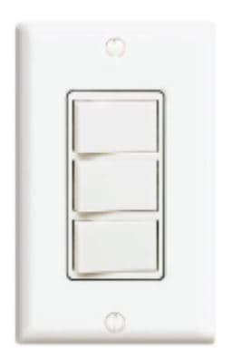 INTERRUPTOR TRIPLE 3 VIAS BLANCO 120V 15A PLACA BLANCA DECORA 1755W