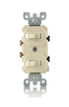 INTERRUP D/PALANCA DOBLE 1P 277V 15A MARFIL 52242I