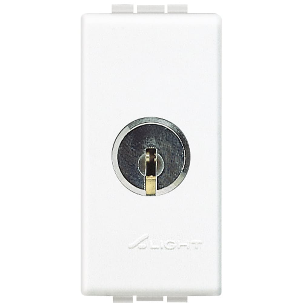 Interruptor bipolar con llave 16A 250vac LIVING LIGTH Blanco N4012