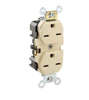 TOMACORRIENTE EMP DOBLE MARFIL 2P+T 15A 250V 5662I