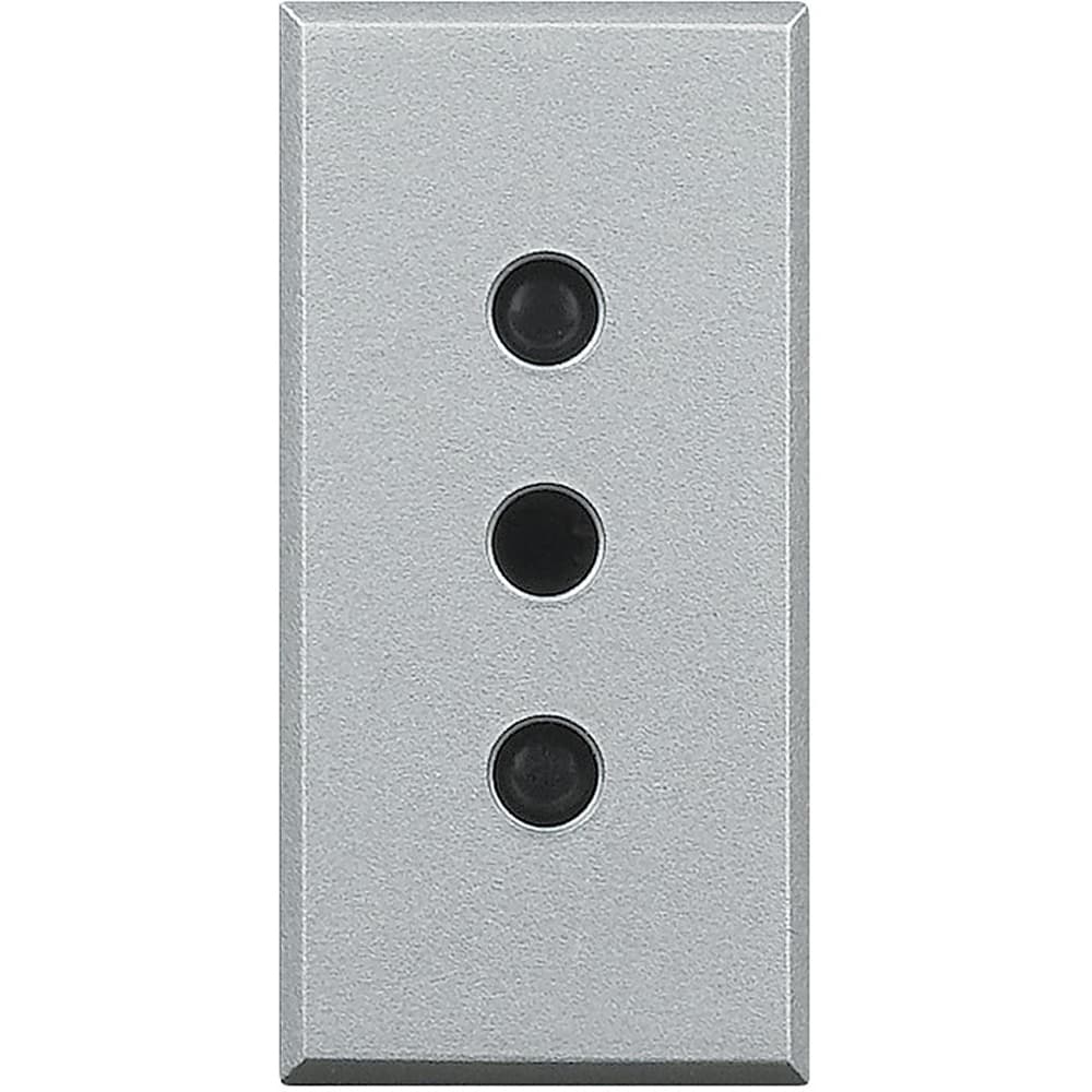 TOMACORRIENTE REDON. 2P+T 10A - 250VAC 4MM ALVÉOLOS PROT. 1 MÓD AXOLUTE CLARO HC4113