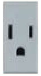 DADO TOMACORRIENTE AMERICANO 1 MOD BLANCO 2P+T 15A 250V AXOLUTE HC4129S