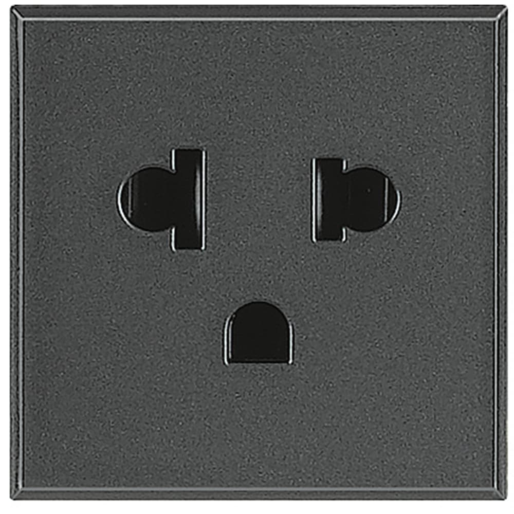 DADO TOMACORRIENTE AMERICANO 2 MOD ANTRACITA 2P+T 16A 127/250V AXOLUTE HS4126
