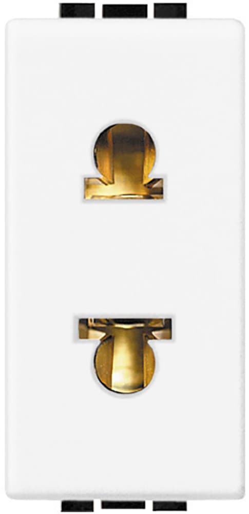 DADO TOMACORRIENTE UNIVERSAL 1 MOD BLANCO 2P 16A 250V LIVINGLIGHT N4125S