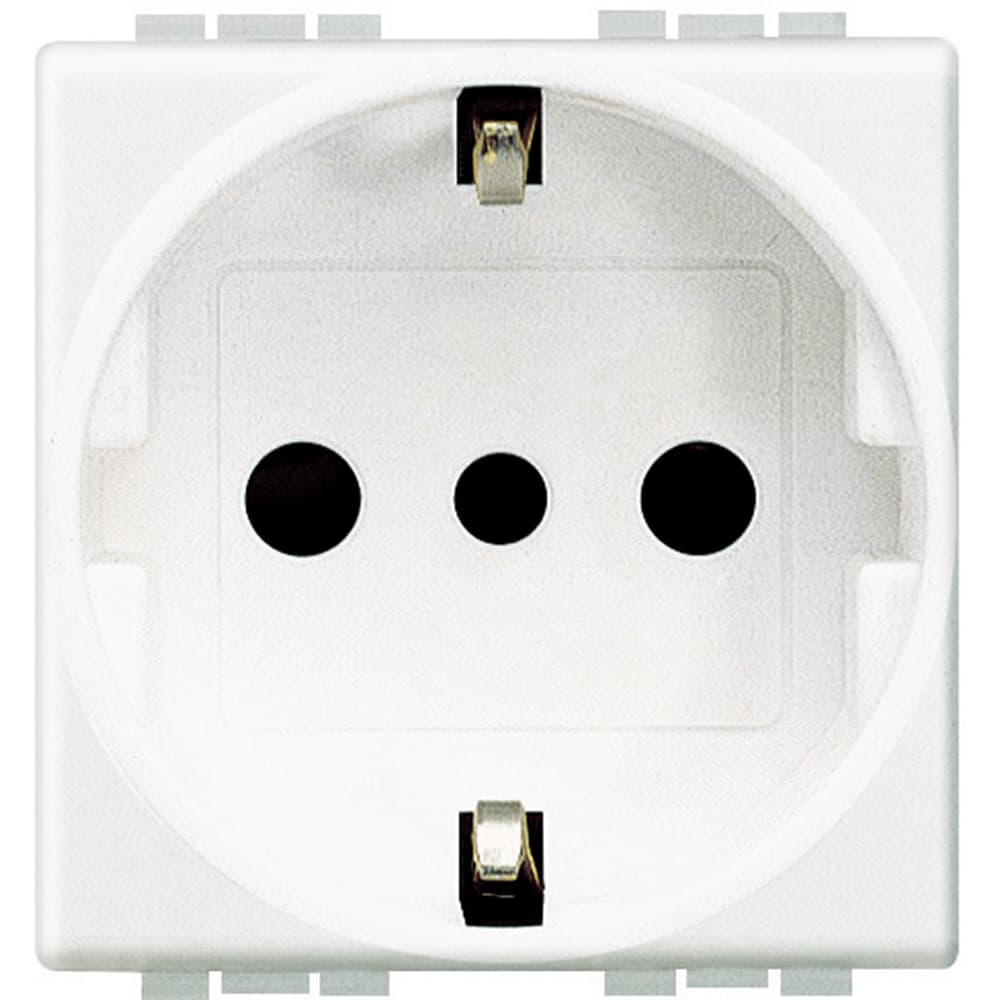 DADO TOMACORRIENTE SCHUKO 2 MOD BLANCO 2P+T 16A 250V LIVINGLIGHT N4140