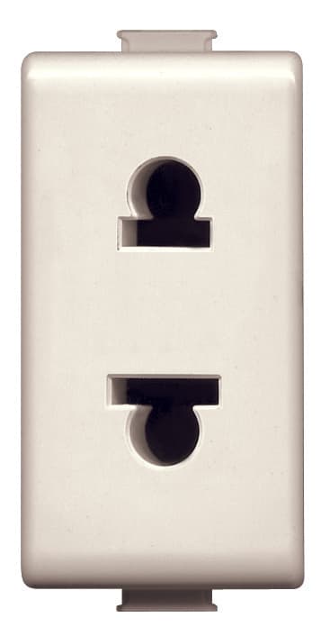 DADO TOMACORRIENTE UNIVERSAL 1 MOD MARFIL 2P 16A 127/250V MATIX AM5025SM