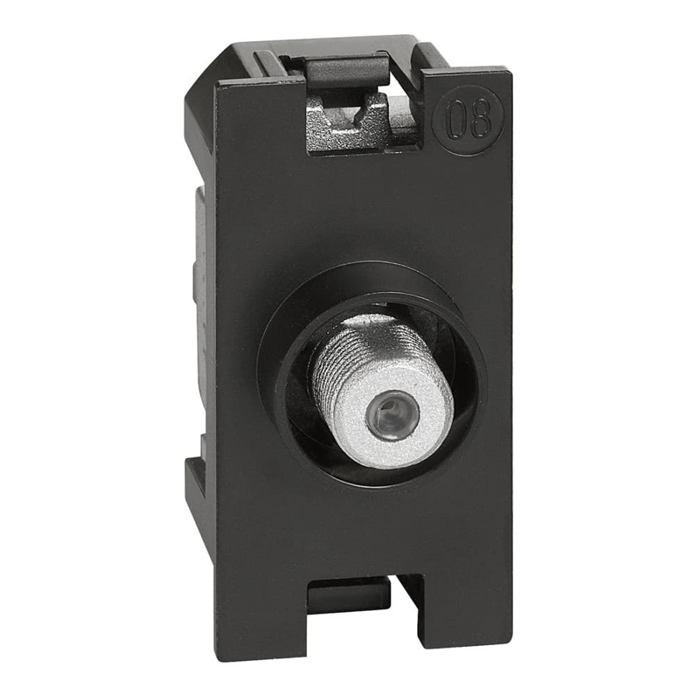 DADO TOMA COAXIAL TV TIPO F 1 MOD NEGRO LIVING NOW K4202F