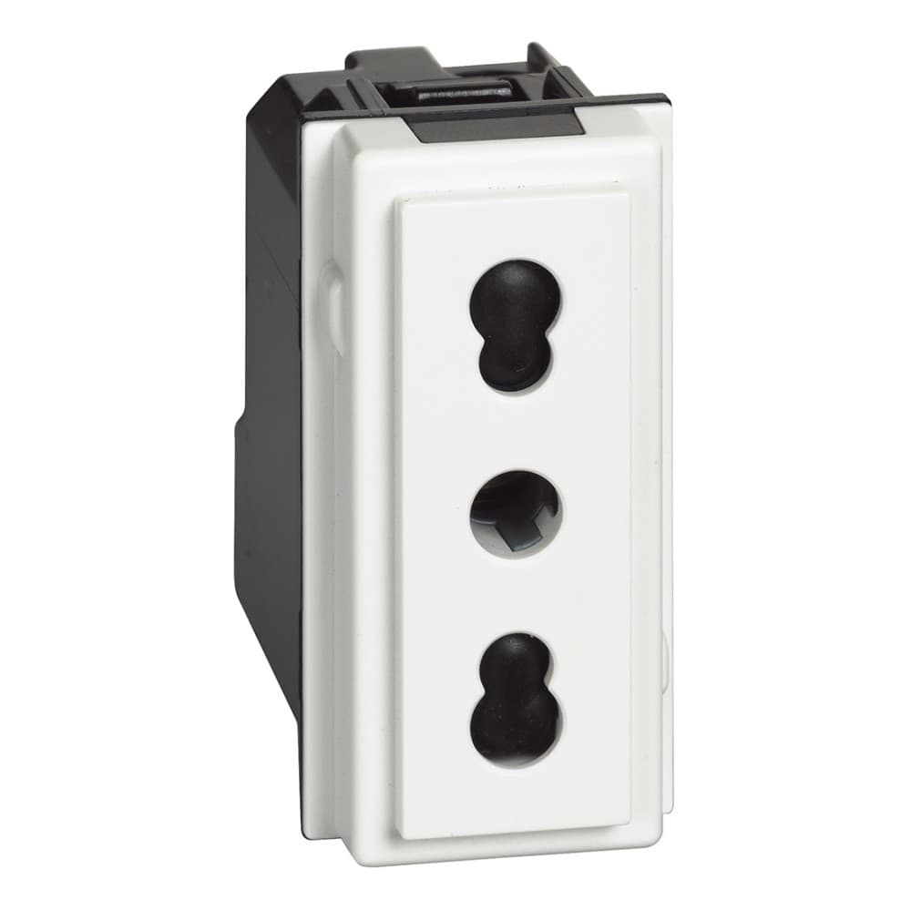 DADO TOMACORRIENTE BIPASO 1 MOD BLANCO 2P+T 16A 250V LIVING NOW KW4180