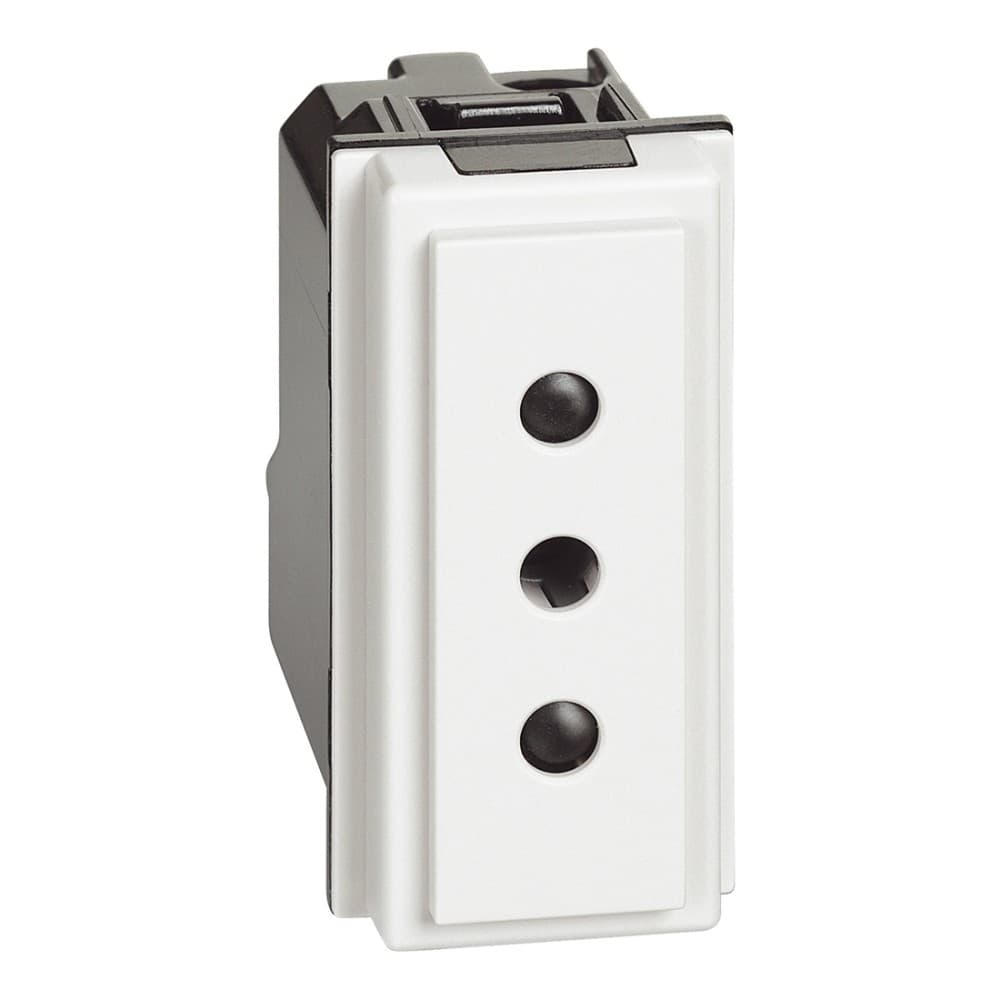 DADO TOMACORRIENTE 3 EN LINEA 1 MOD BLANCO 2P+T 10A 250V LIVING NOW KW4113