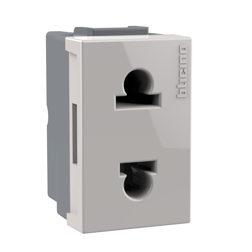 DADO TOMACORRIENTE UNIVERSAL 1 MOD ARENA 2P 16A 250V MODUS4 AH2112EH