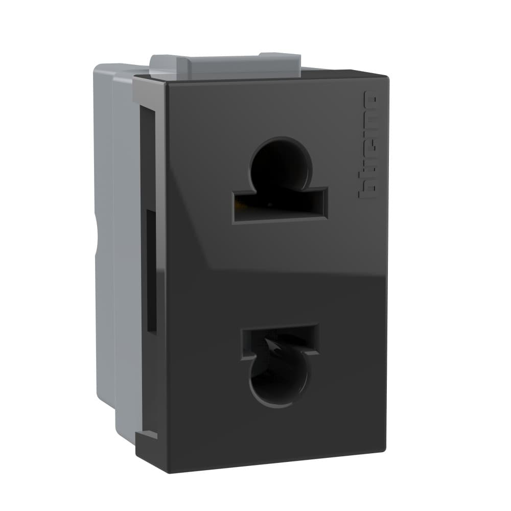 DADO TOMACORRIENTE UNIVERSAL 1 MOD NEGRO 2P 16A 250V MODUS4 AH2112EA