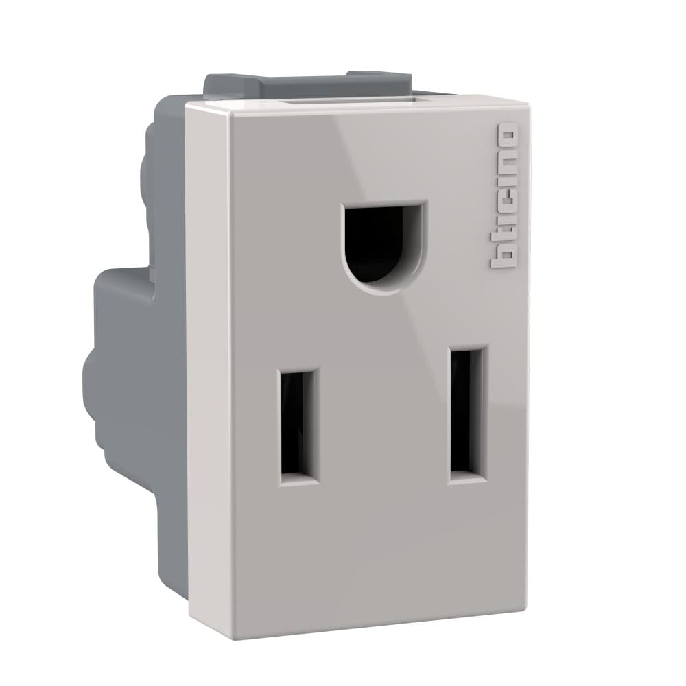 DADO TOMACORRIENTE AMERICANO 1 MOD ARENA 2P+T 16A 250V MODUS4 AH2131EH