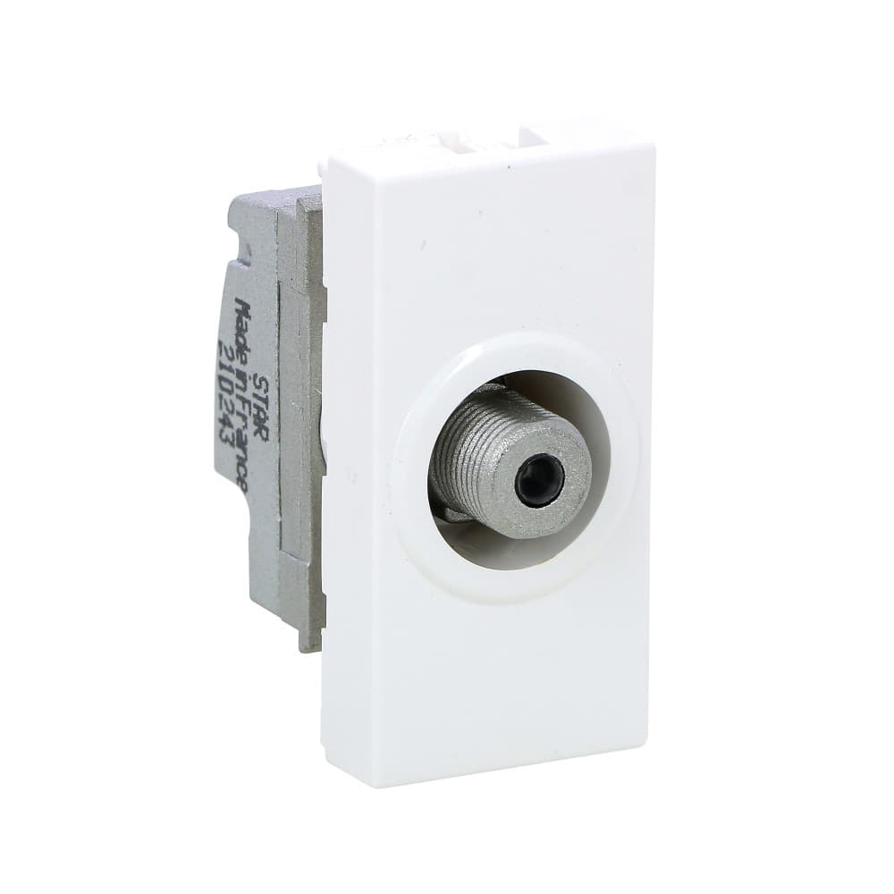 DADO TOMA COAXIAL TV TIPO F 1 MOD BLANCO MOSAIC 078790