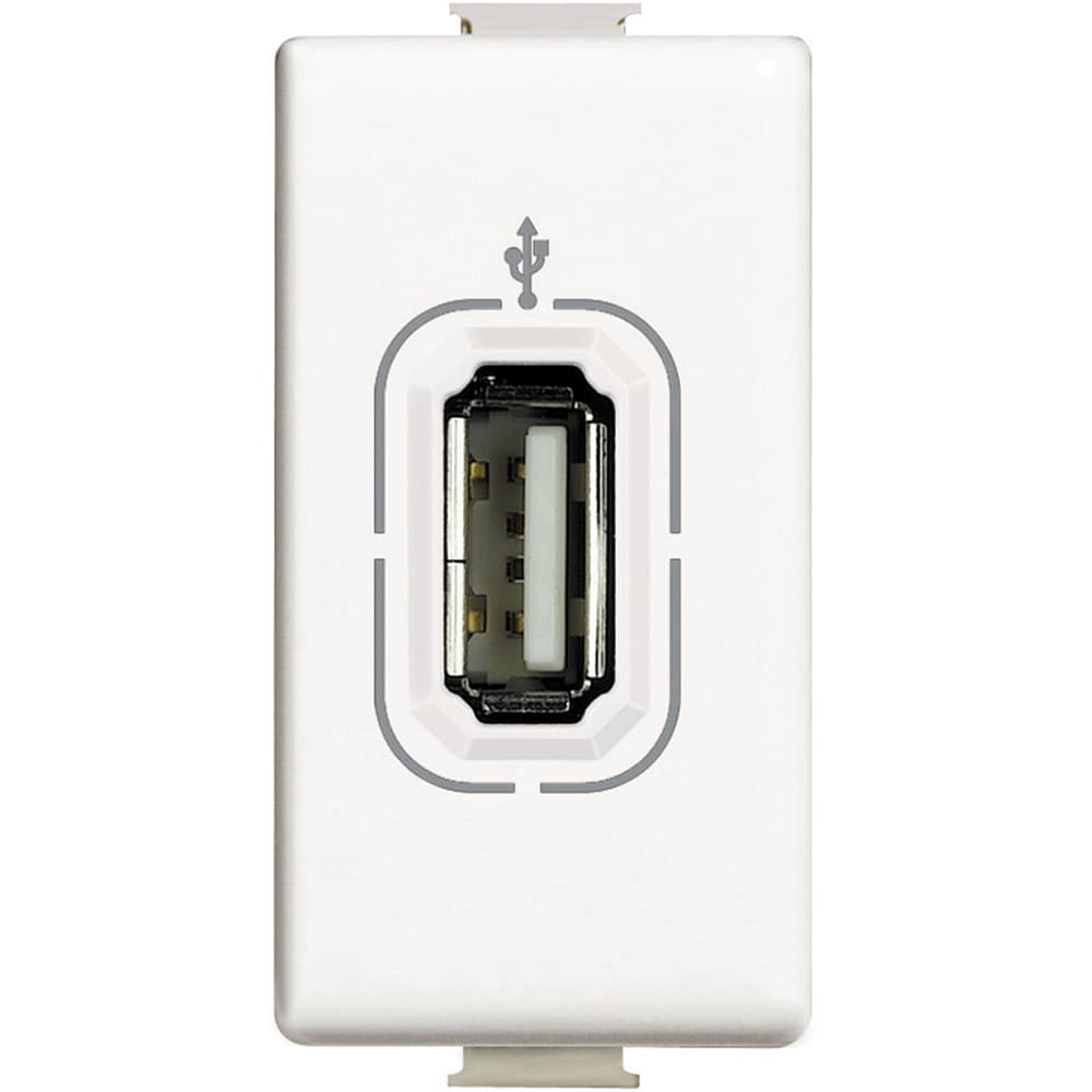 DADO TOMA CARGADOR USB BLANCO 1 MOD MATIX AM4285