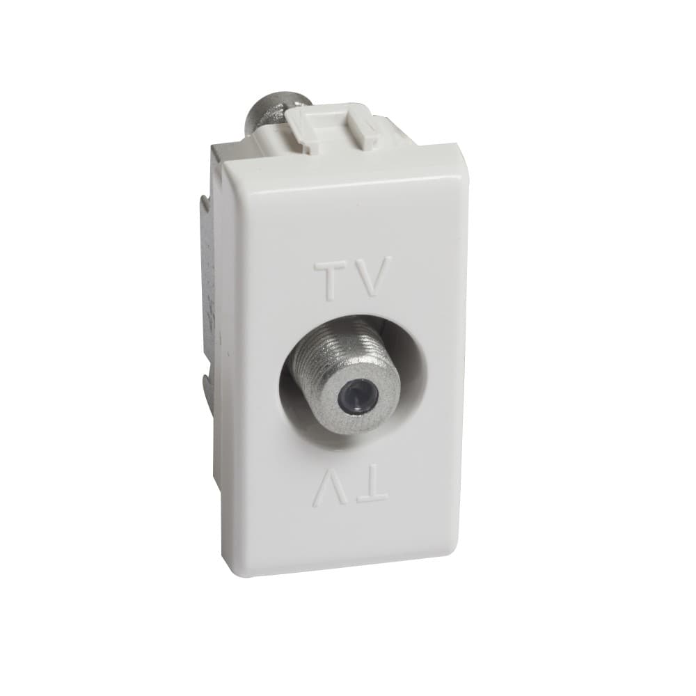DADO TOMA COAXIAL TV TIPO F 1 MOD BLANCO MATIX AM5202F